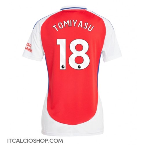 Arsenal Takehiro Tomiyasu #18 Prima Maglia Femmina 2024-25 Manica Corta